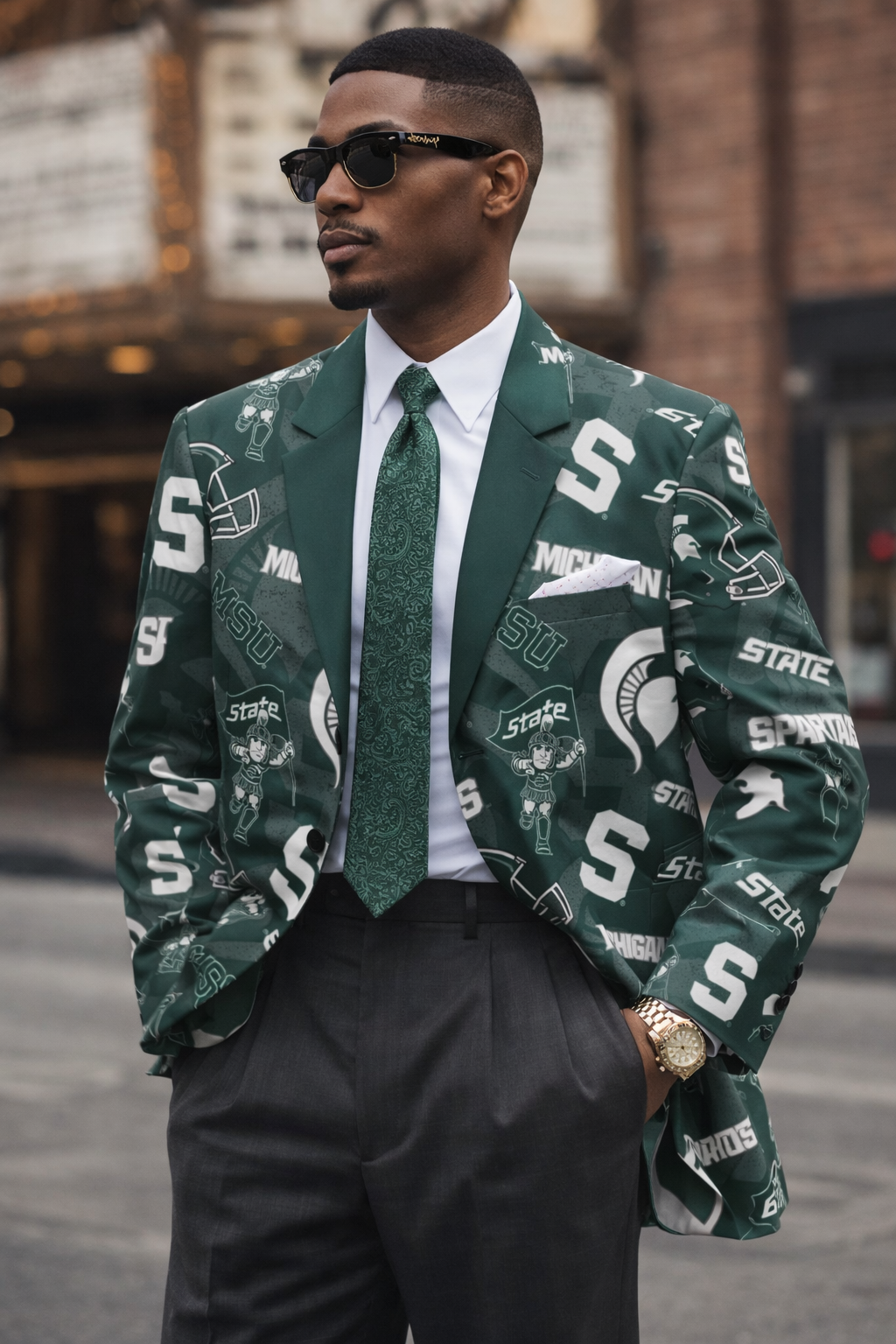 Michigan State Spartans Blazer – Classic Power in Green