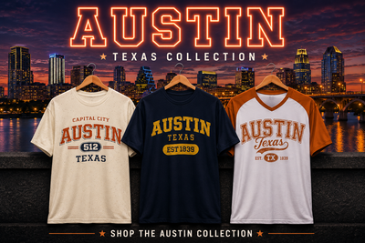 Austin Texas Graphic T-Shirts – Vintage Varsity and Streetwear Collection