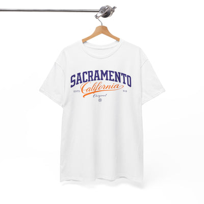 White Smoke Sacramento California Vintage Script T-Shirt — Retro City Tee