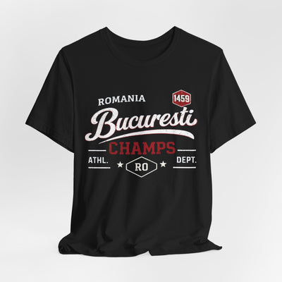 Black Tricou atletic vintage Bucuresti Champs Romania