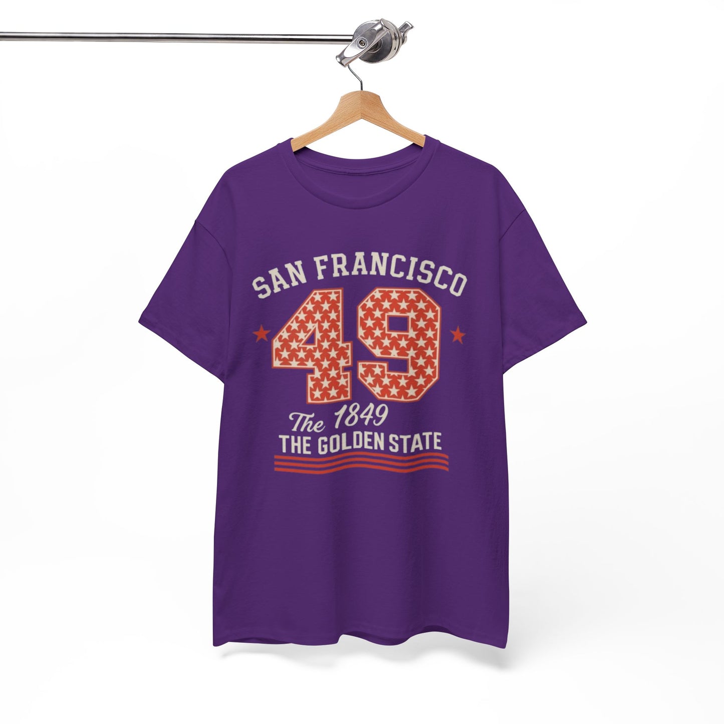 White Smoke San Francisco 49 Vintage Number T-Shirt – Golden State City Sports Style