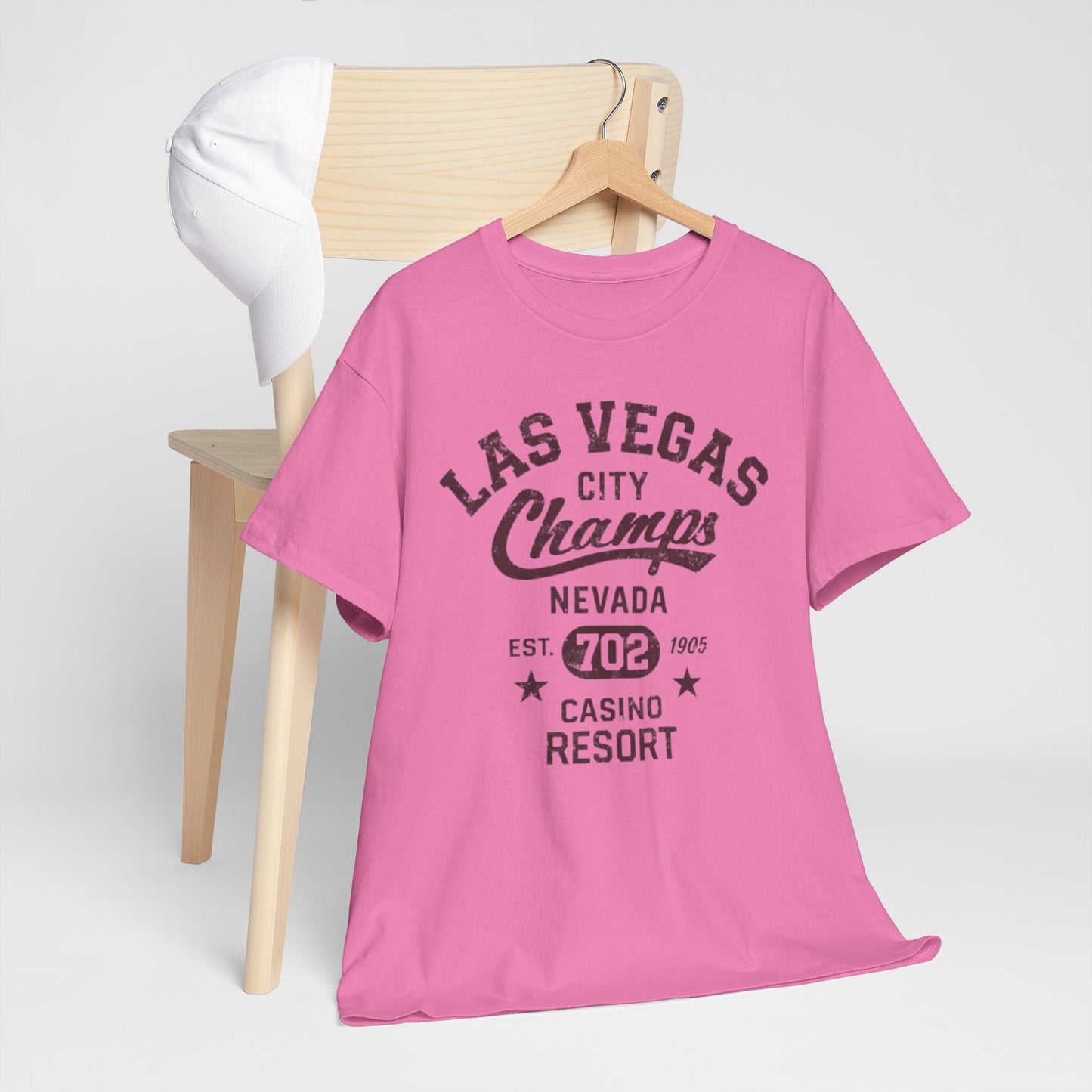 Lavender Las Vegas Champs Tee — Vintage Casino Resort Graphic T-Shirt