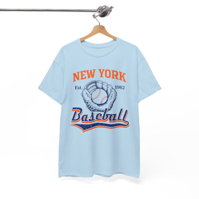 New York Baseball Vintage Tee — Retro Glove & Ball Graphic T-Shirt – breathable comfort wear, fan gear, image 1.0