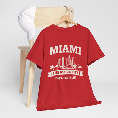 Firebrick Miami 'The Magic City' Skyline Tee — Paradise Found Souvenir Shirt