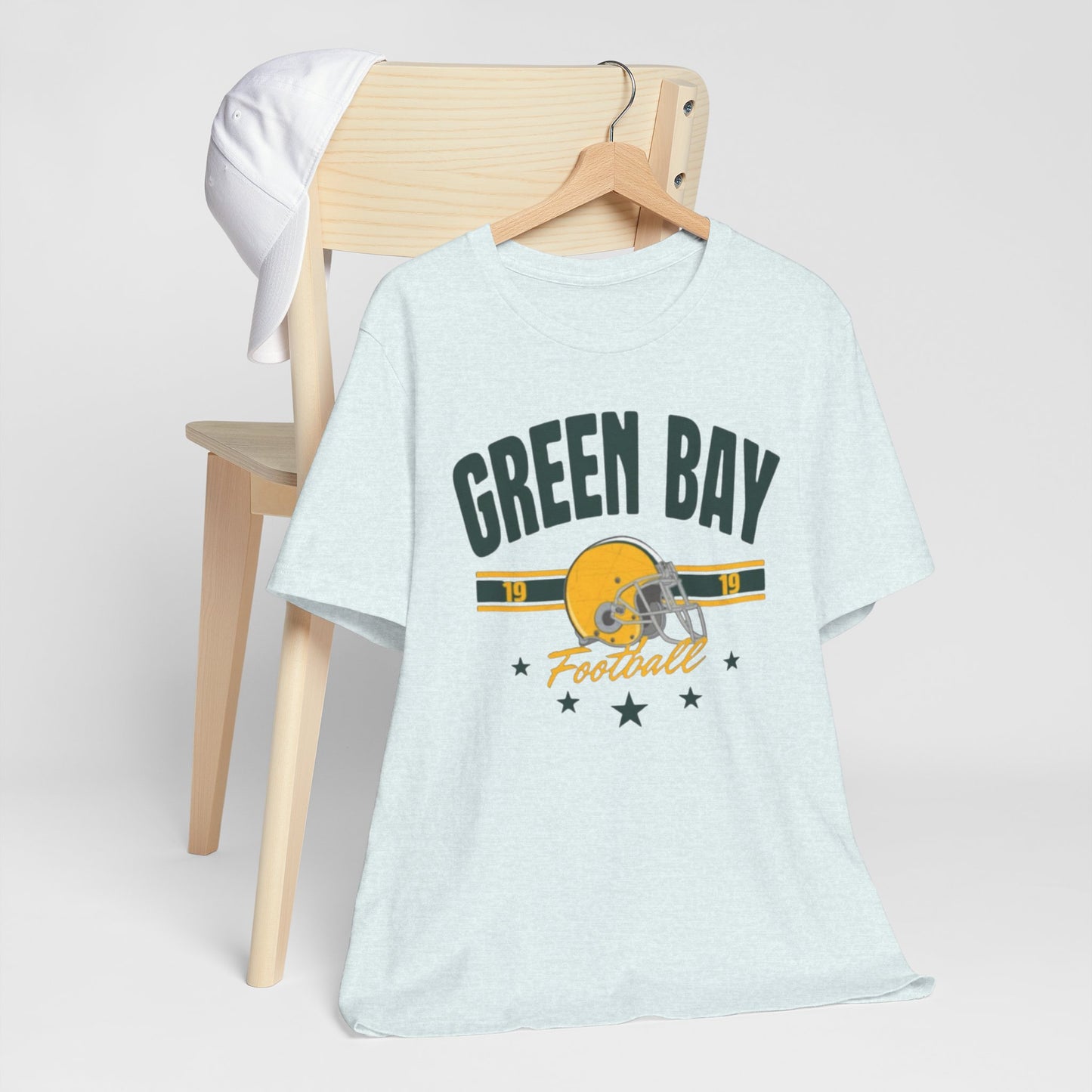 Green Bay Football Helmet Tee – Vintage-style Fan T-Shirt