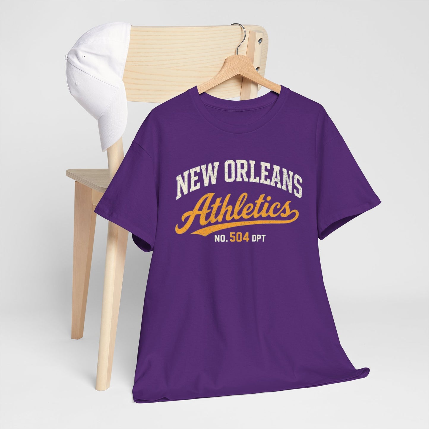 Lavender New Orleans Athletics T‑Shirt — Vintage Collegiate Sports Tee