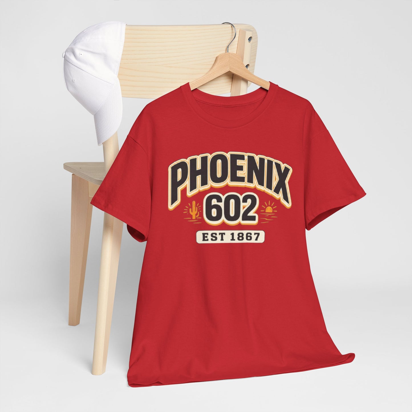 Firebrick Phoenix 602 T-Shirt – Retro Arizona City Tee (EST 1867)