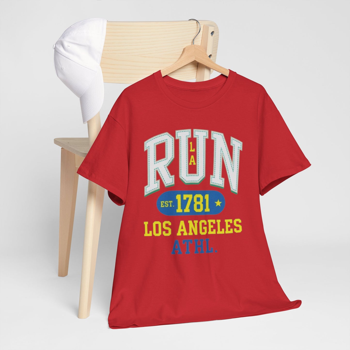 Lavender Run Los Angeles Athletic Tee — Vintage Collegiate Running Shirt (Est. 1781)