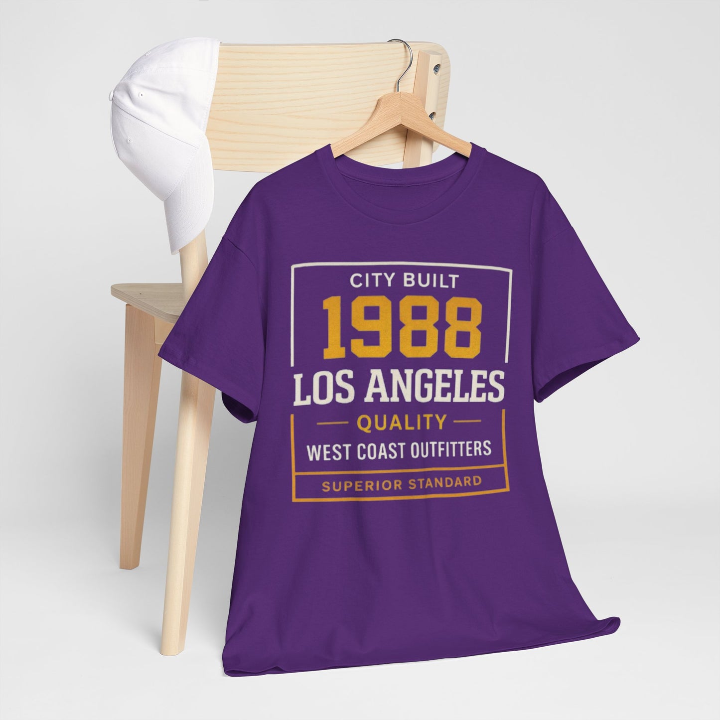 Lavender 1988 Los Angeles Vintage Tee — West Coast Outfitters Retro Graphic T-Shirt