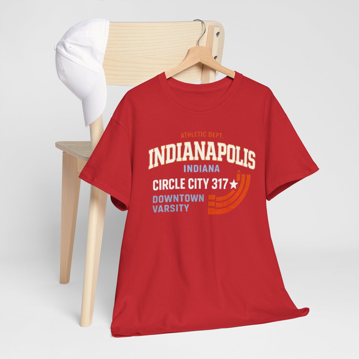 Firebrick Indianapolis Circle City 317 T Shirt Vintage Indiana City Tee Retro Graphic