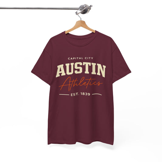 Austin Texas Athletics Graphic T-Shirt – Vintage Varsity Sports Streetwear Tee