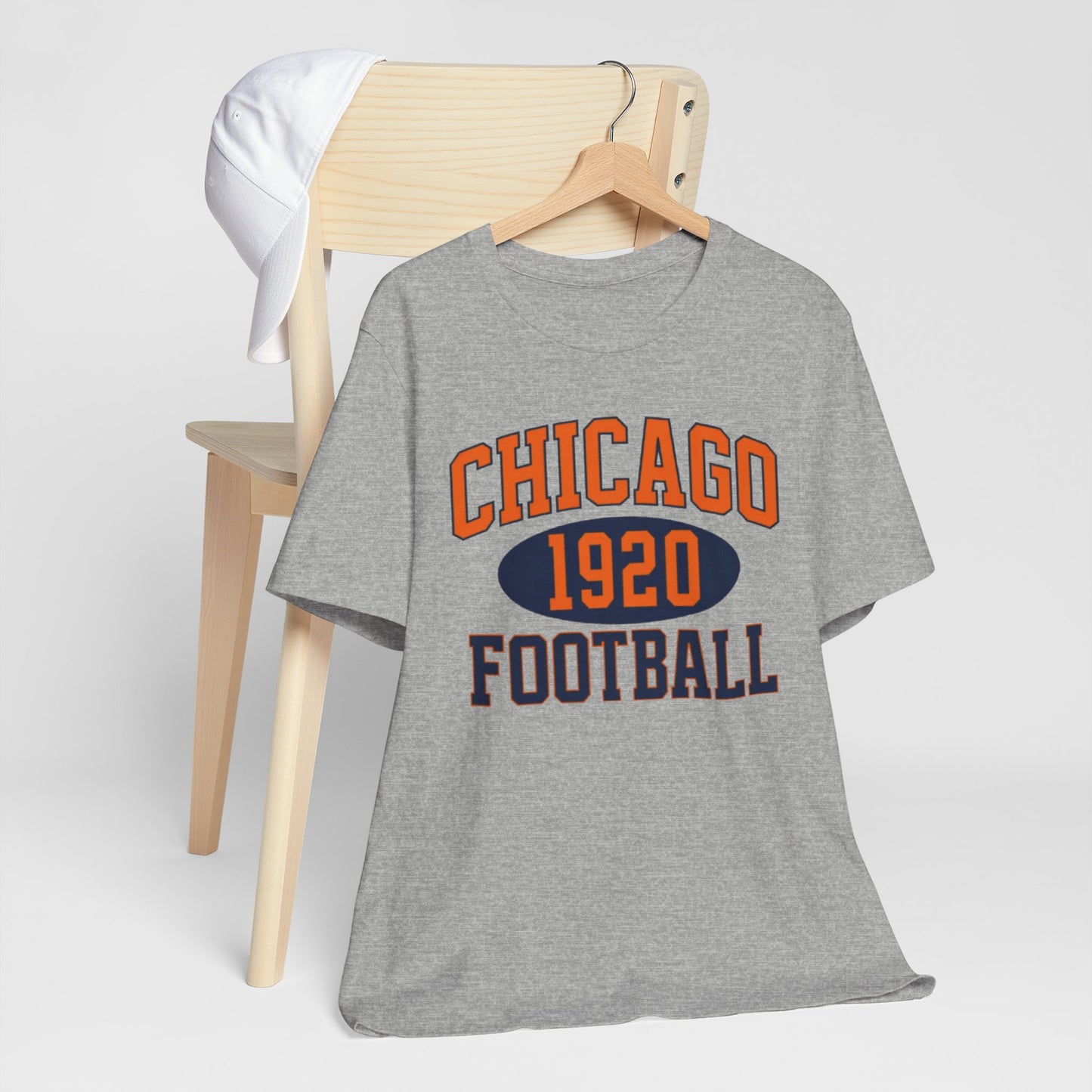 Dark Gray Chicago 1920 Football Shirt – Vintage Varsity Style Game Day T Shirt