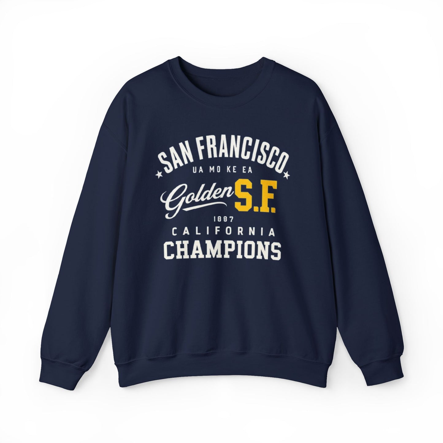 White Smoke San Francisco Golden SF Crewneck Sweatshirt – California City Champions Streetwear