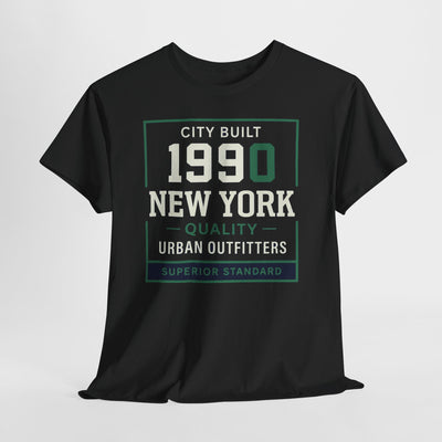 Dark Slate Gray 1990 New York Tee — Vintage City Built Graphic T‑Shirt