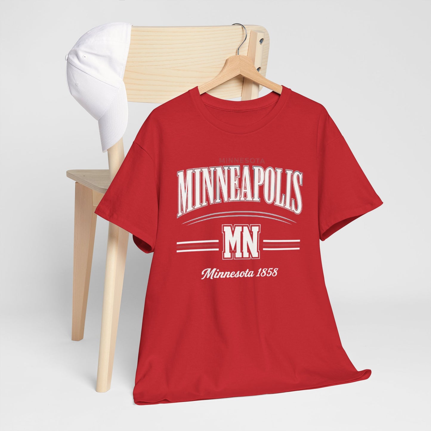Minneapolis MN Vintage-Style T-Shirt — Minnesota 1858 City streetwear t shirt