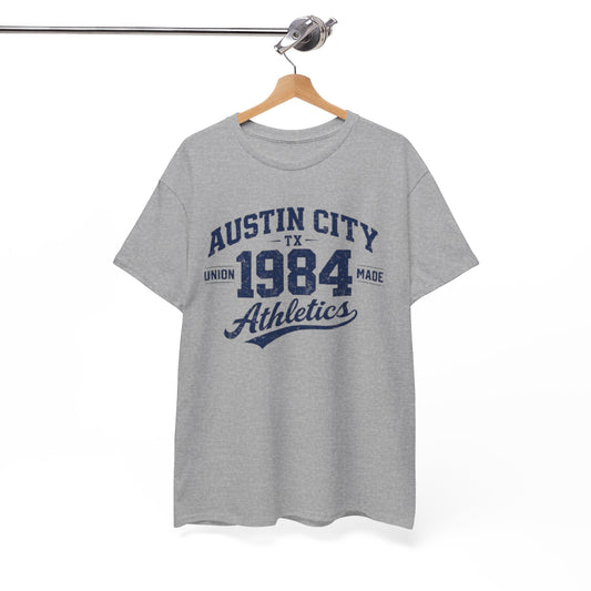 Austin City 1984 Athletics Tee — Vintage Collegiate Graphic T-Shirt