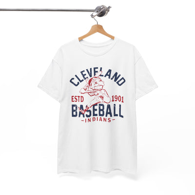 Cleveland Baseball Indians Vintage Logo Tee — Established 1901 Retro Sports T‑Shirt
