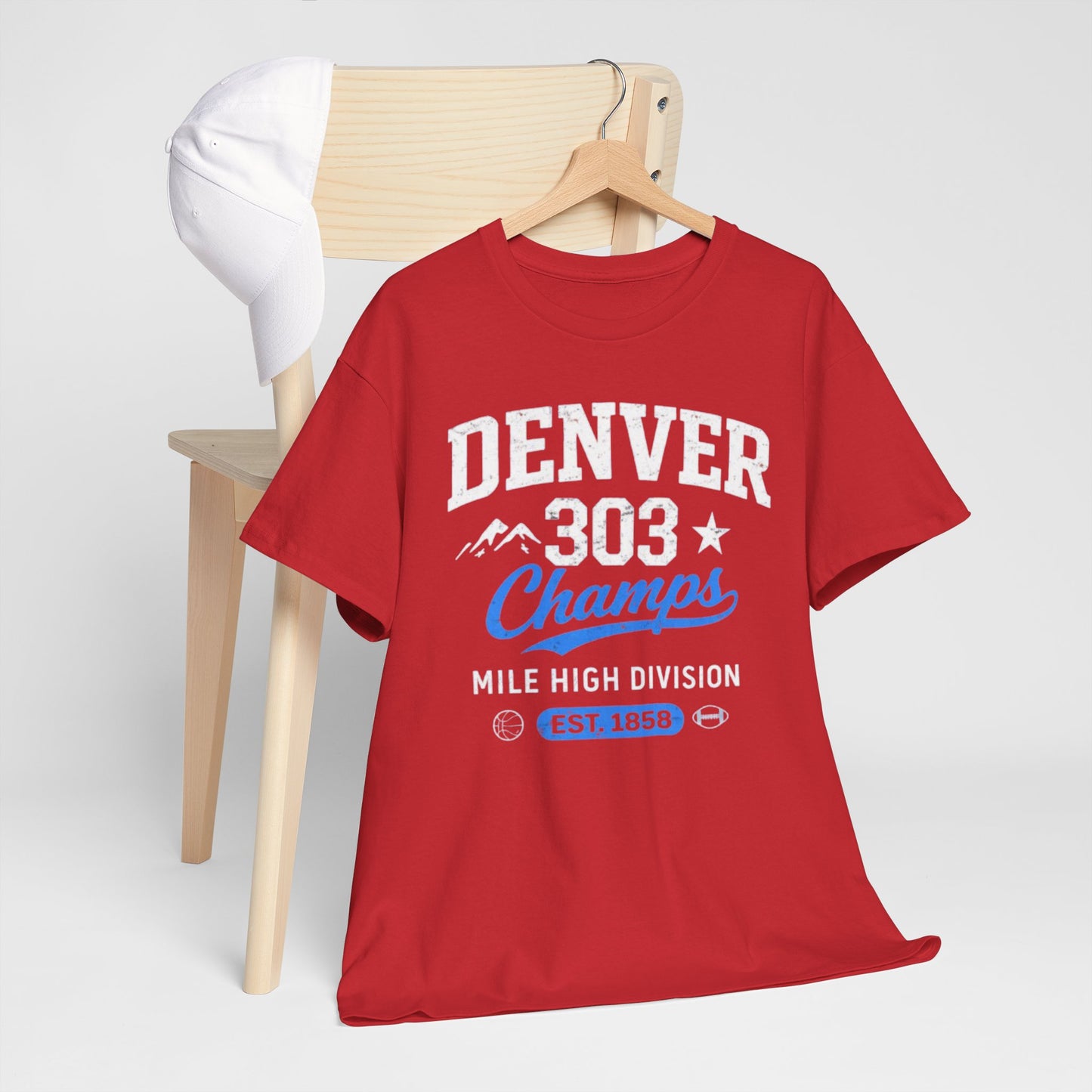 Firebrick Denver 303 Champs T‑Shirt — Mile High Division Graphic Tee