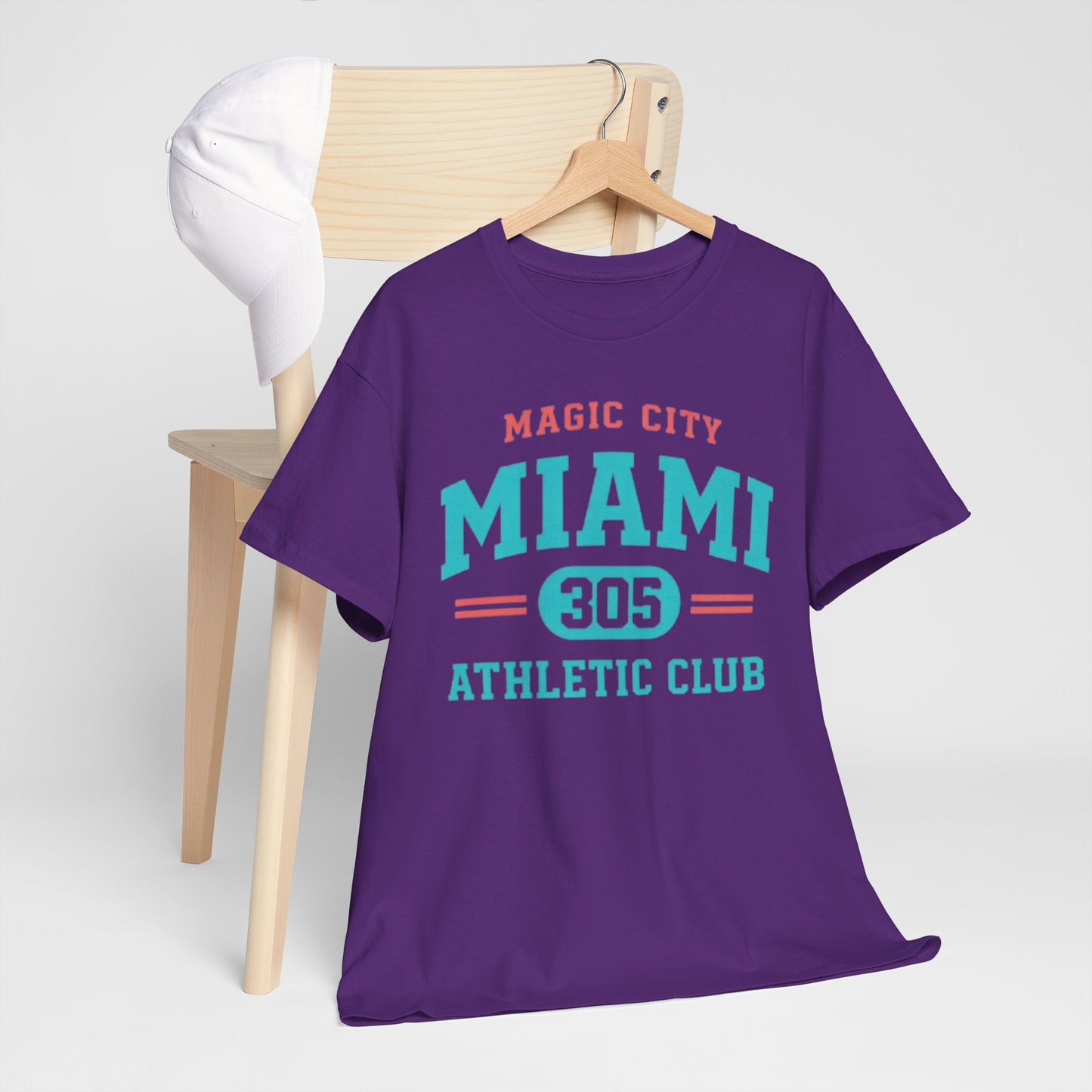 Lavender Miami 305 Athletic Club T-Shirt — Magic City Vintage Sport Tee
