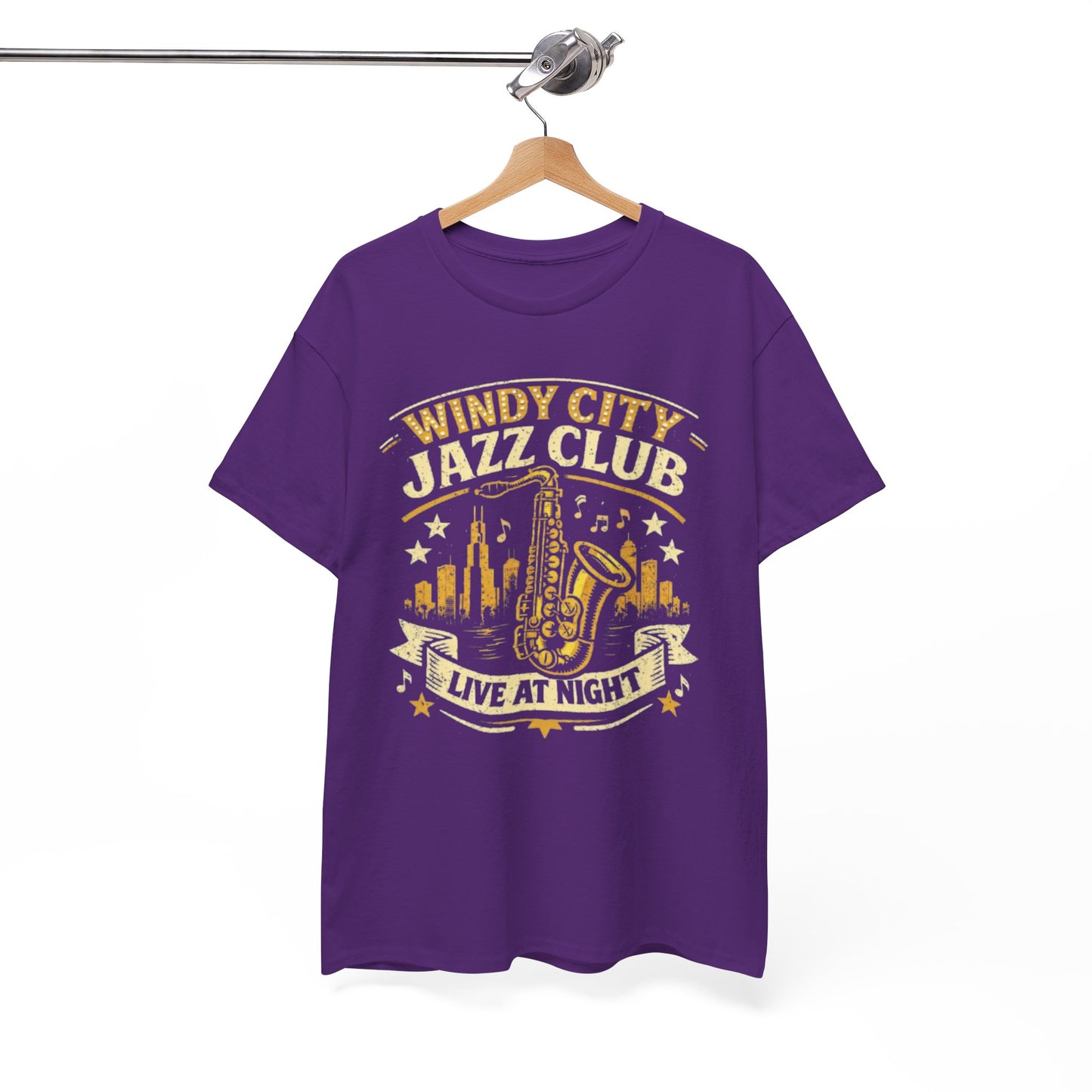 White Smoke Windy City Jazz Club T-Shirt – Vintage Chicago Music Streetwear Tee