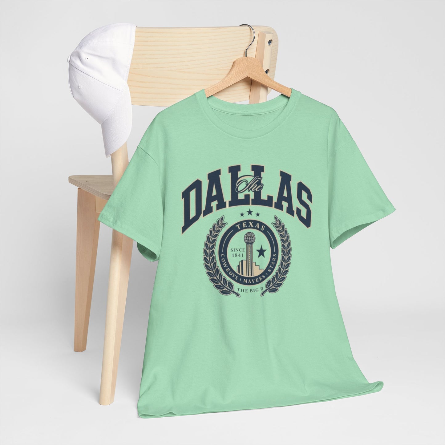Dallas City Crest Tee — Vintage Collegiate Dallas T‑Shirt