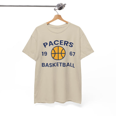 White Smoke Pacers Basketball Tee – Vintage 1967 Basketball Graphic Shirt