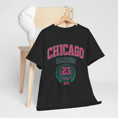 Dark Slate Gray Chicago Illinois Windy City 23 T-Shirt – Urban Basketball Streetwear Tee
