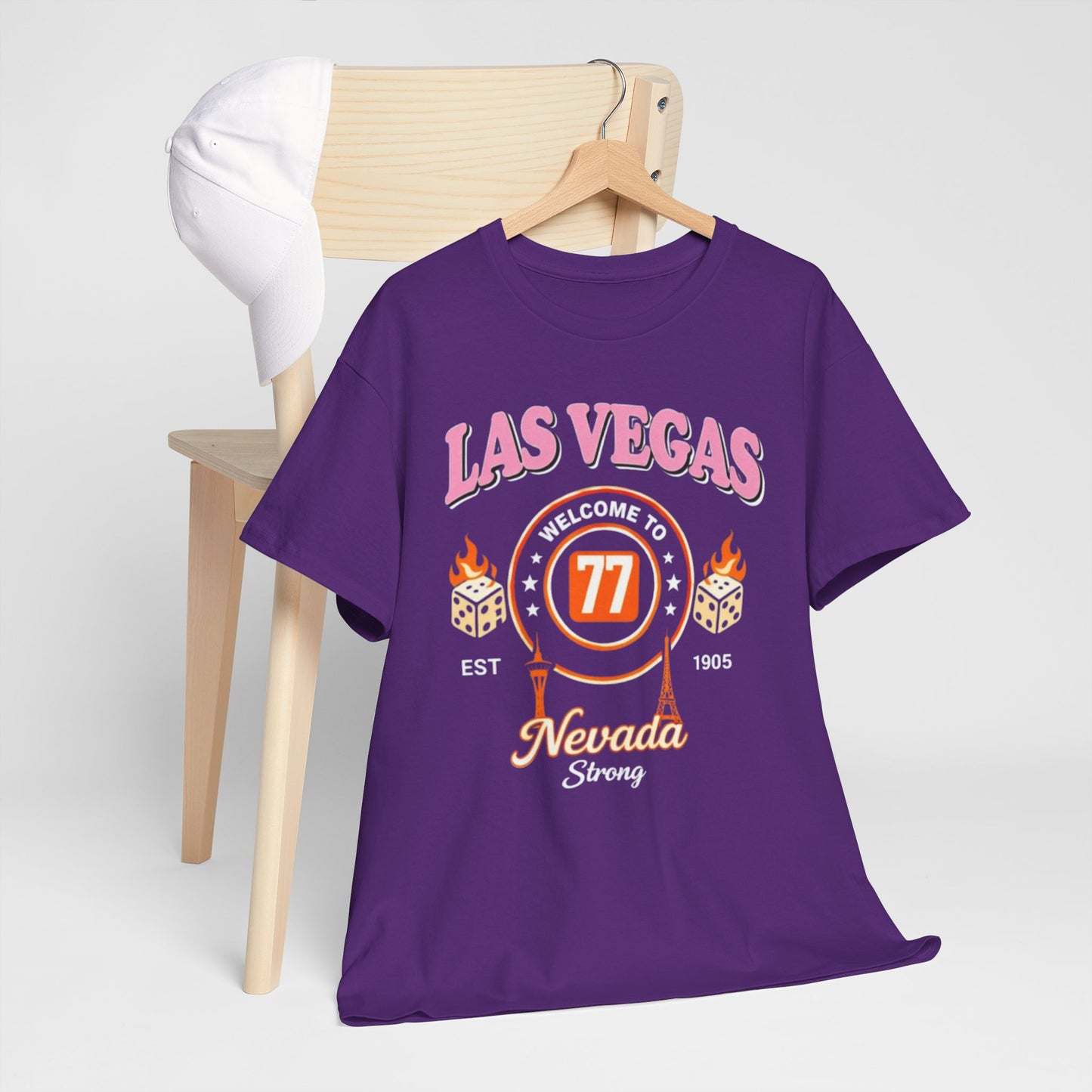 Lavender Las Vegas Nevada Strong Casino Graphic Tee