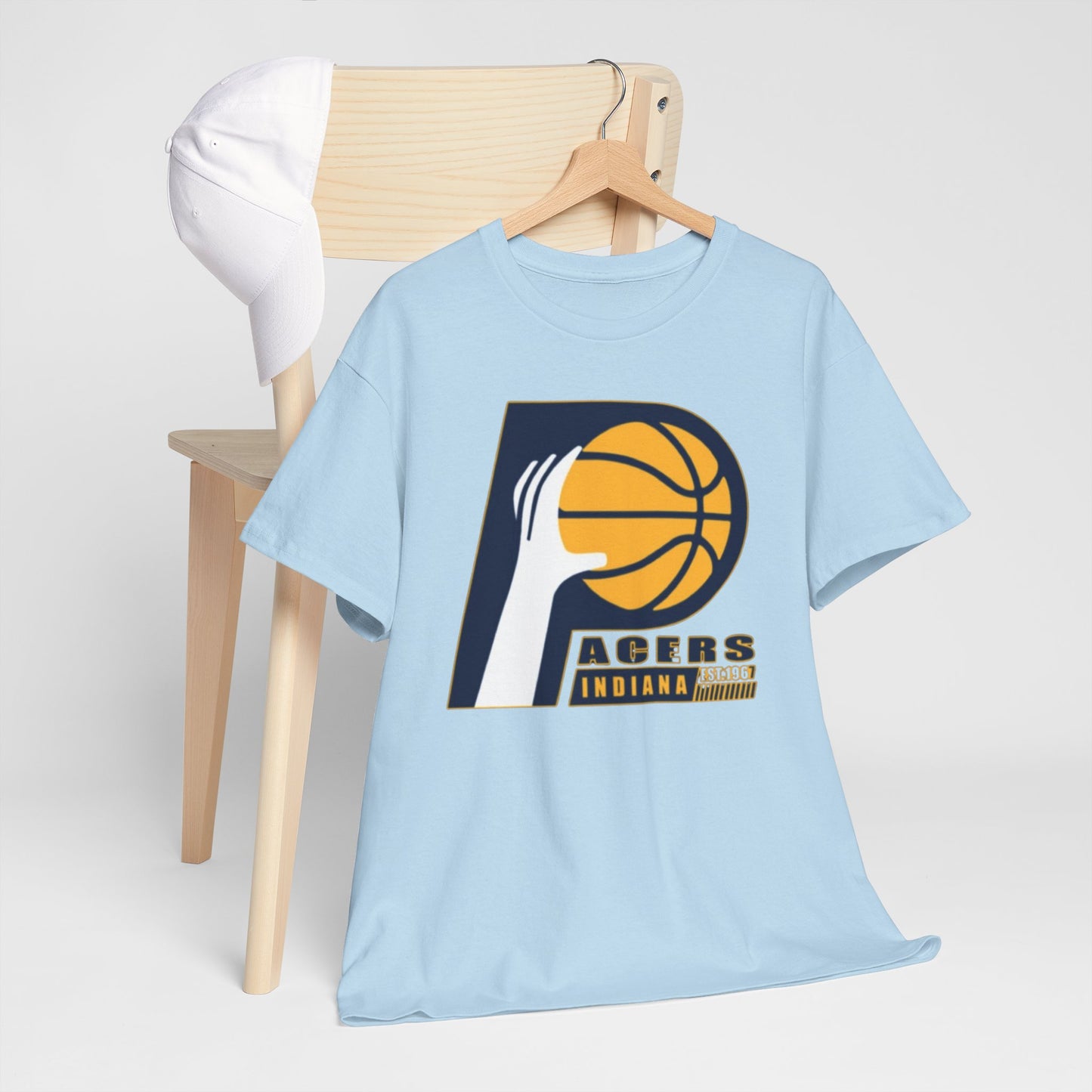 Light Blue Pacers Indiana Basketball Tee — Retro Fan Shirt