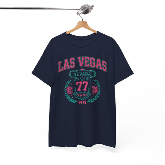 Las Vegas Nevada '77 Crest Tee — Vintage Casino Travel Shirt