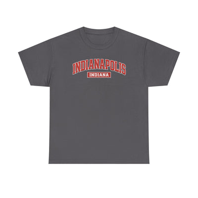 Dim Gray Indianapolis Indiana T-Shirt — Retro Collegiate City Tee