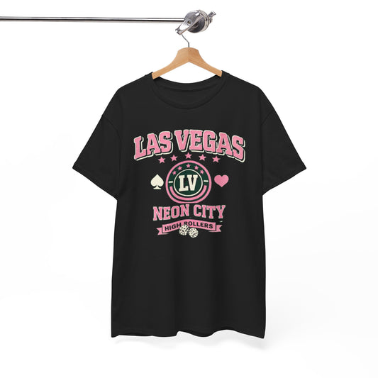 Las Vegas Neon City Tee — LV High Rollers Vintage Casino Graphic T-Shirt