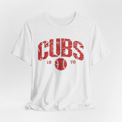 Cubs Vintage Baseball Tee — Distressed 1876 Retro Sports Shirt chicago cubs baseball fan apparel game day outfit