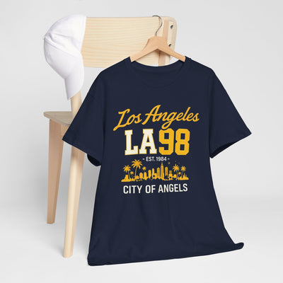 Dark Slate Gray Los Angeles LA 98 'City of Angels' T-Shirt vintage script bold varsity numbers tee
