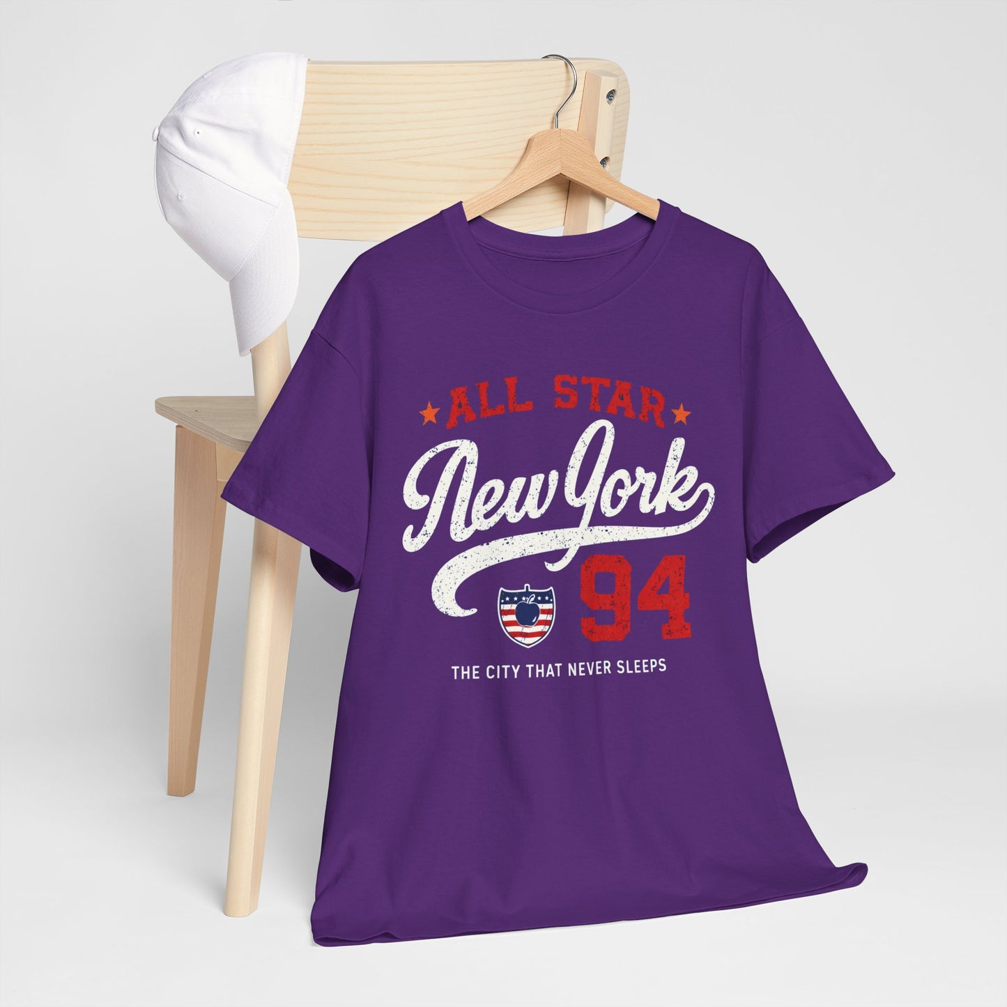 Lavender New York All Star 94 T-Shirt — The City That Never Sleeps Graphic Tee