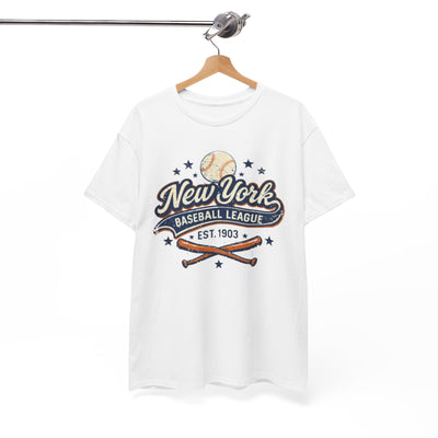 Baseball Tee — New York Baseball League "Est. 1903" Vintage Graphic – lightweight game day shirt, game day outfit, image 1.0