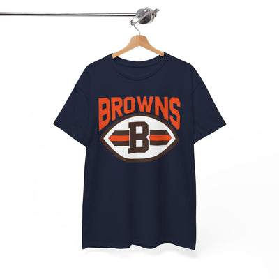 Cleveland Browns Football Logo Tee — Retro Brown & Orange Fan Shirt