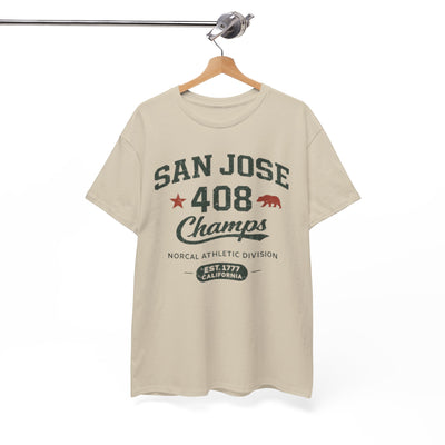 San Jose 408 Champs T-Shirt – Retro NorCal Athletic Tee