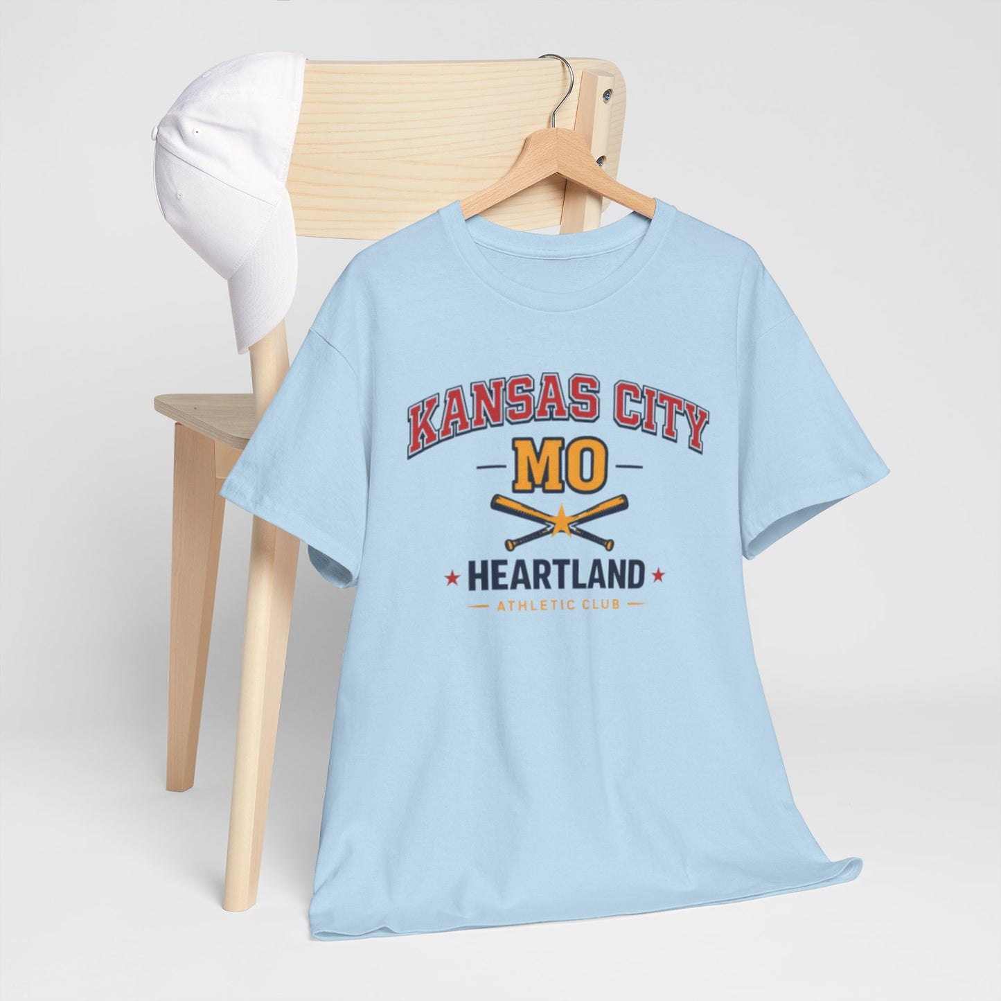 Light Blue Kansas City MO Heartland Baseball Tee