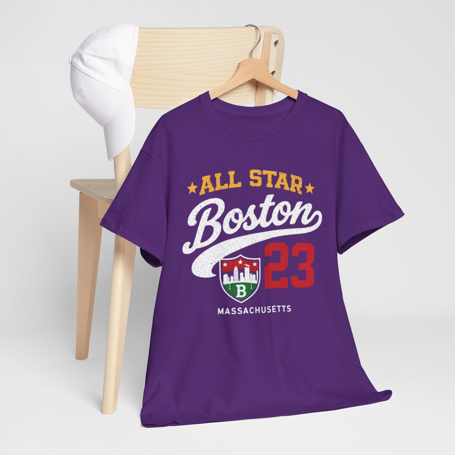 Lavender Boston All Star 23 Tee — Massachusetts City T‑Shirt