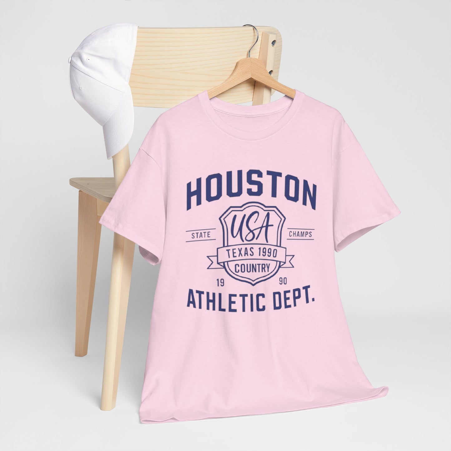 Houston Athletic Dept. T-Shirt — USA Texas 1990 Vintage Collegiate Tee