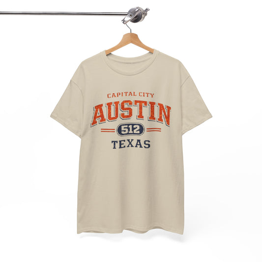 Austin Texas 512 Graphic T-Shirt – Capital City Vintage Varsity Streetwear Tee