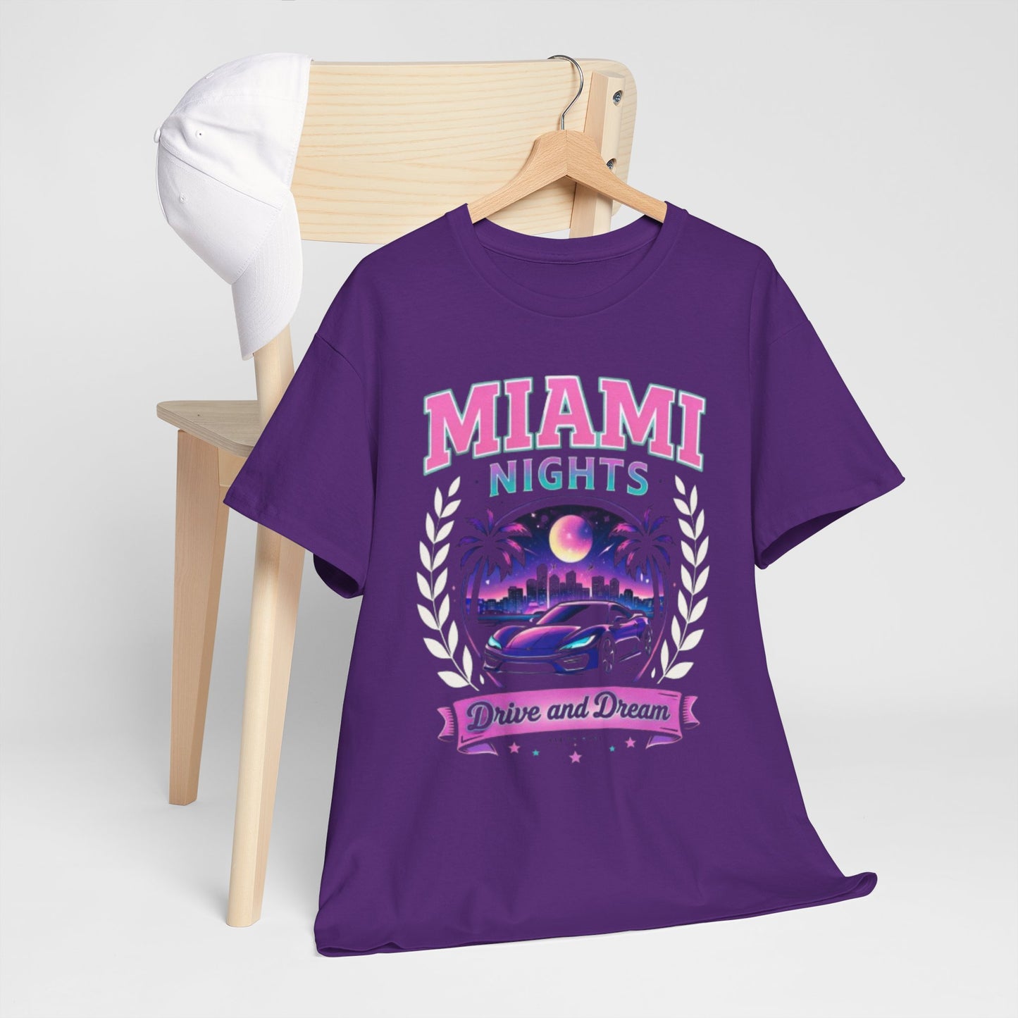 Neon City Miami Nights Drive and Dream Graphic T-Shirt – Oversized Streetwear Tee