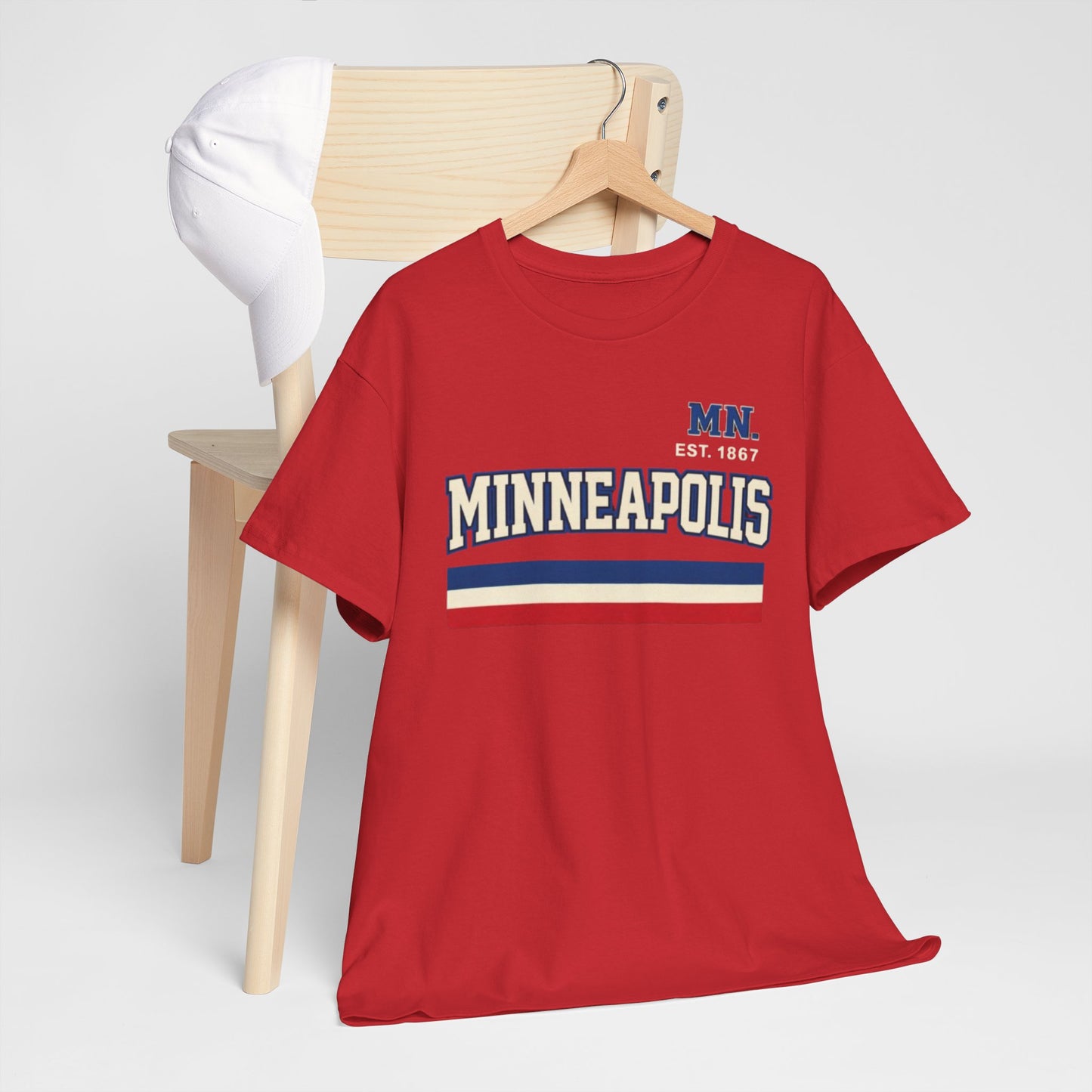 Minneapolis Vintage Stripe Tee — Established 1867 City Shirt