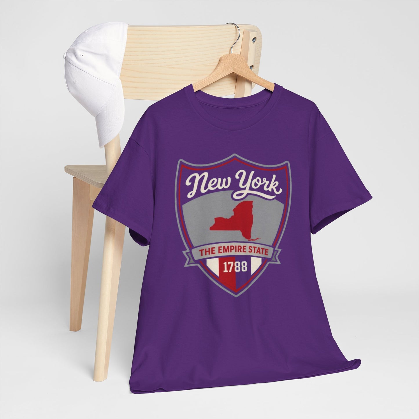 New York Shield T‑Shirt — The Empire State 1788 Retro Badge Tee