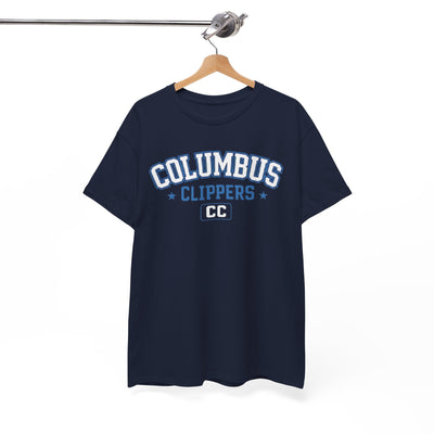 White Smoke Columbus Clippers Baseball Tee — Retro Short Sleeve Shirt