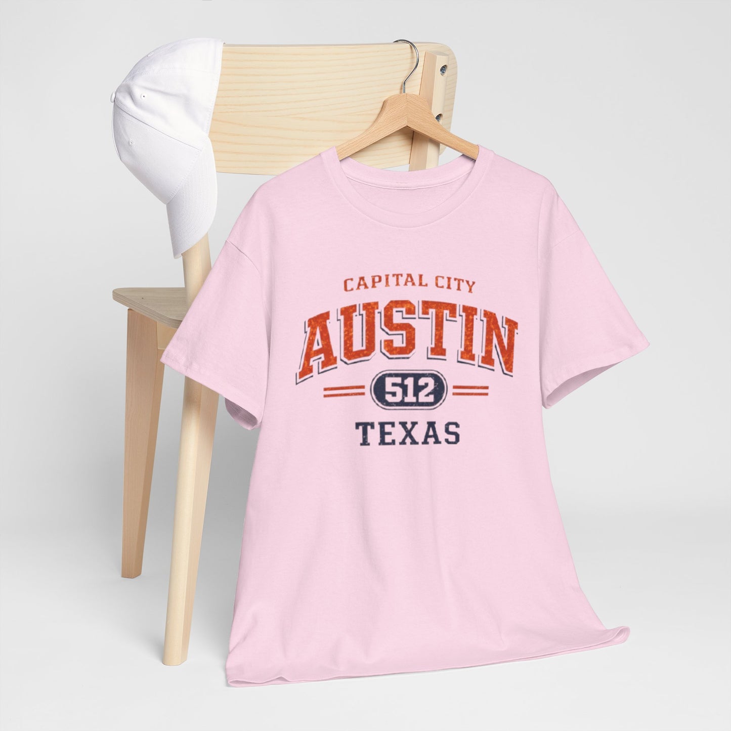 Misty Rose Austin Texas 512 Graphic T-Shirt – Capital City Vintage Varsity Streetwear Tee