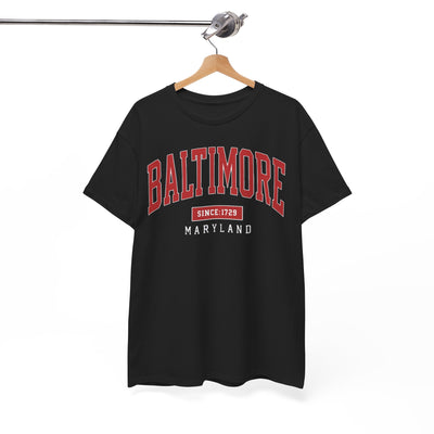 Baltimore Maryland Vintage Collegiate T-Shirt — "BALTIMORE Since 1729" City Tee
