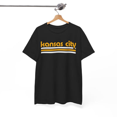 White Smoke Kansas City Retro Tee — Vintage Striped City T‑Shirt