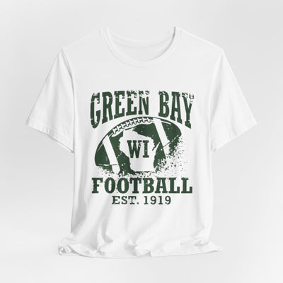 Lavender Green Bay Football Vintage Tee — "Green Bay WI Football Est. 1919"